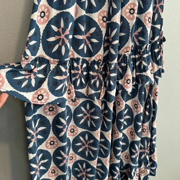 Mister Zimi Dress High Low Off The Shoulder Ruffle Smocked Waist 10 - Picture 10 of 11